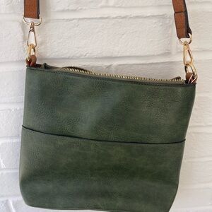 Green Leather Shoulder Bag